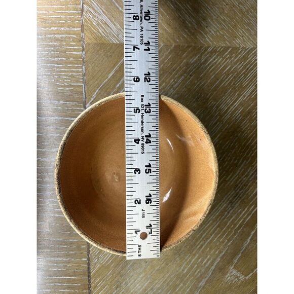 Vintage WATT POTTERY Oven Ware #5 Mixing Bowl SPIRAL LOOP PATTERN Pumpkin Orange - Picture 9 of 13